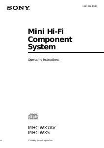 Handleiding Sony MHC-WX5 Stereoset