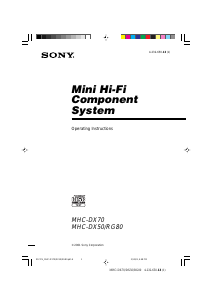 Handleiding Sony MHC-RG80 Stereoset