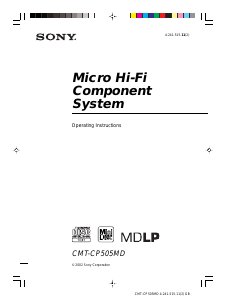 Handleiding Sony CMT-CP505MD Stereoset
