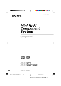 Handleiding Sony MHC-VX777 Stereoset