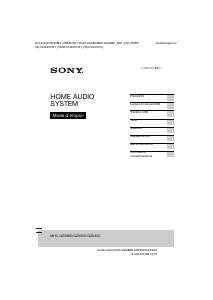 Mode d’emploi Sony MHC-GZX33D Stéréo
