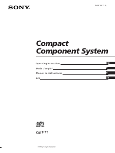 Manual de uso Sony CMT-T1 Set de estéreo