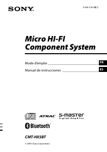 Mode d’emploi Sony CMT-HX5BT Stéréo