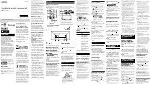 Mode d’emploi Sony CMT-X5CDB Stéréo