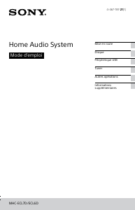 Mode d’emploi Sony MHC-ECL7D Stéréo