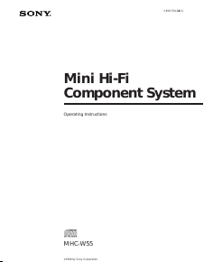 Handleiding Sony MHC-W55 Stereoset