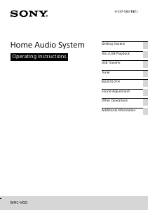 Handleiding Sony MHC-V6D Stereoset