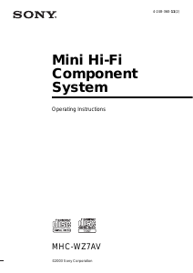 Handleiding Sony MHC-WZ7AV Stereoset