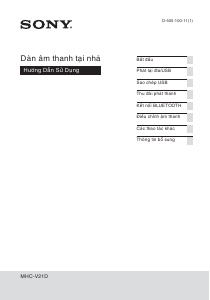 Hướng dẫn sử dụng Sony MHC-V21D Bộ âm thanh nổi