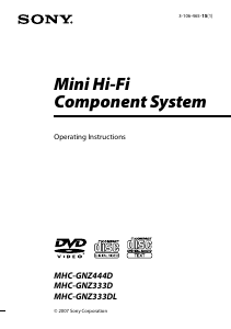 Handleiding Sony MHC-GNZ333D Stereoset