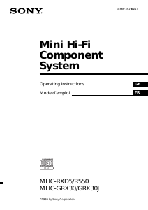 Mode d’emploi Sony MHC-GRX30J Stéréo