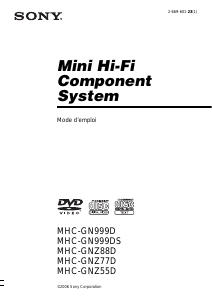 Mode d’emploi Sony MHC-GNZ77D Stéréo