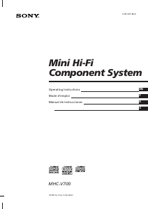 Handleiding Sony MHC-V700 Stereoset