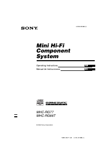 Handleiding Sony MHC-RG77 Stereoset