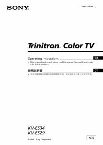 Handleiding Sony KV-ES29N90 Televisie