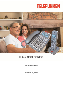 Mode d’emploi Telefunken TF 652 Cosi Combi Téléphone
