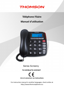 Manual de uso Thomson TH-525FBLK Teléfono