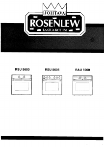 Bruksanvisning Rosenlew RSU 5600  Ugn