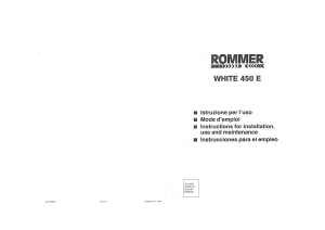 Manual de uso Rommer White 450 E Lavadora