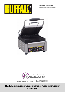 Manual de uso Buffalo L518 Grill de contacto