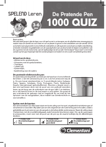 Handleiding Clementoni 66651 De pratende pen 1000 Quiz