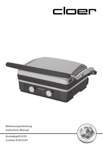 Kullanım kılavuzu Cloer 6339 Izgara tost makinesi