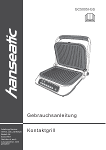 Bedienungsanleitung Hanseatic GC5005I-GS Kontaktgrill