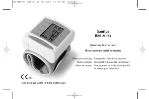 Manual Sanitas BM 2003 Blood Pressure Monitor