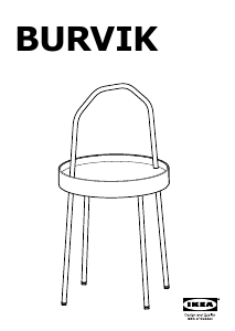 Manual IKEA BURVIK Masa laterală