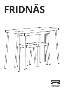 Manuál IKEA FRIDNAS Barový stolek
