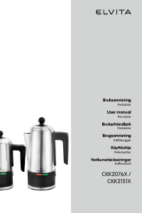 Bruksanvisning Elvita CKK2076X Kaffebryggare