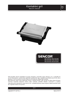 Manuál Sencor SBG 3051BK Kontaktní gril