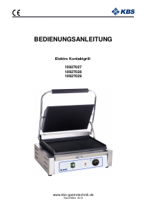 Bedienungsanleitung KBS 10927028 Kontaktgrill