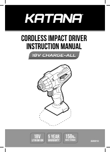 Handleiding Katana 220010 Schroefmachine
