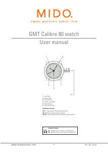 Handleiding Mido M038.429.11.041.00 Multifort Dual Time Horloge