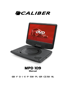 Manual Caliber MPD109 Leitor de DVD