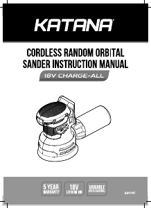 Manual Katana 220141 Random Orbital Sander