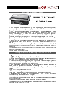 Manual Clatronic KG 3487 Grelhador de contacto