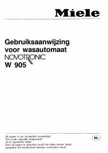 Handleiding Miele W 905 Novotronic Wasmachine