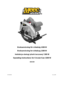 Instrukcja Meec Tools 020-029 Pilarka tarczowa