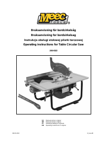 Instrukcja Meec Tools 244-022 Pilarka tarczowa