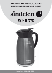 Manual de uso Sindelen HA-4510RJ Hervidor