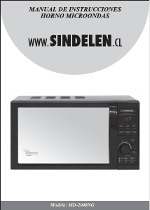 Manual de uso Sindelen MD-2040NG Microondas