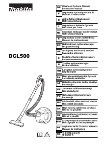 Vadovas Makita DCL500Z Dulkių siurblys