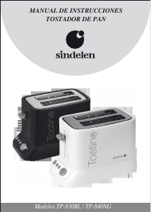 Manual de uso Sindelen TP-830BL Tostador