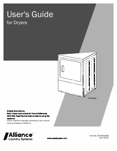 Manual Speed Queen DR3003WE Dryer
