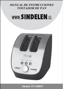 Manual de uso Sindelen TP-1000IN Tostador