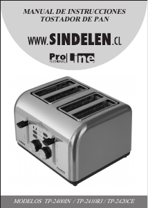 Manual de uso Sindelen TP-2400IN Tostador