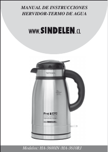 Manual de uso Sindelen HA-3610RJ Hervidor