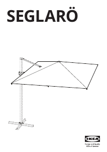 Manual IKEA SEGLARO Umbrelă de soare